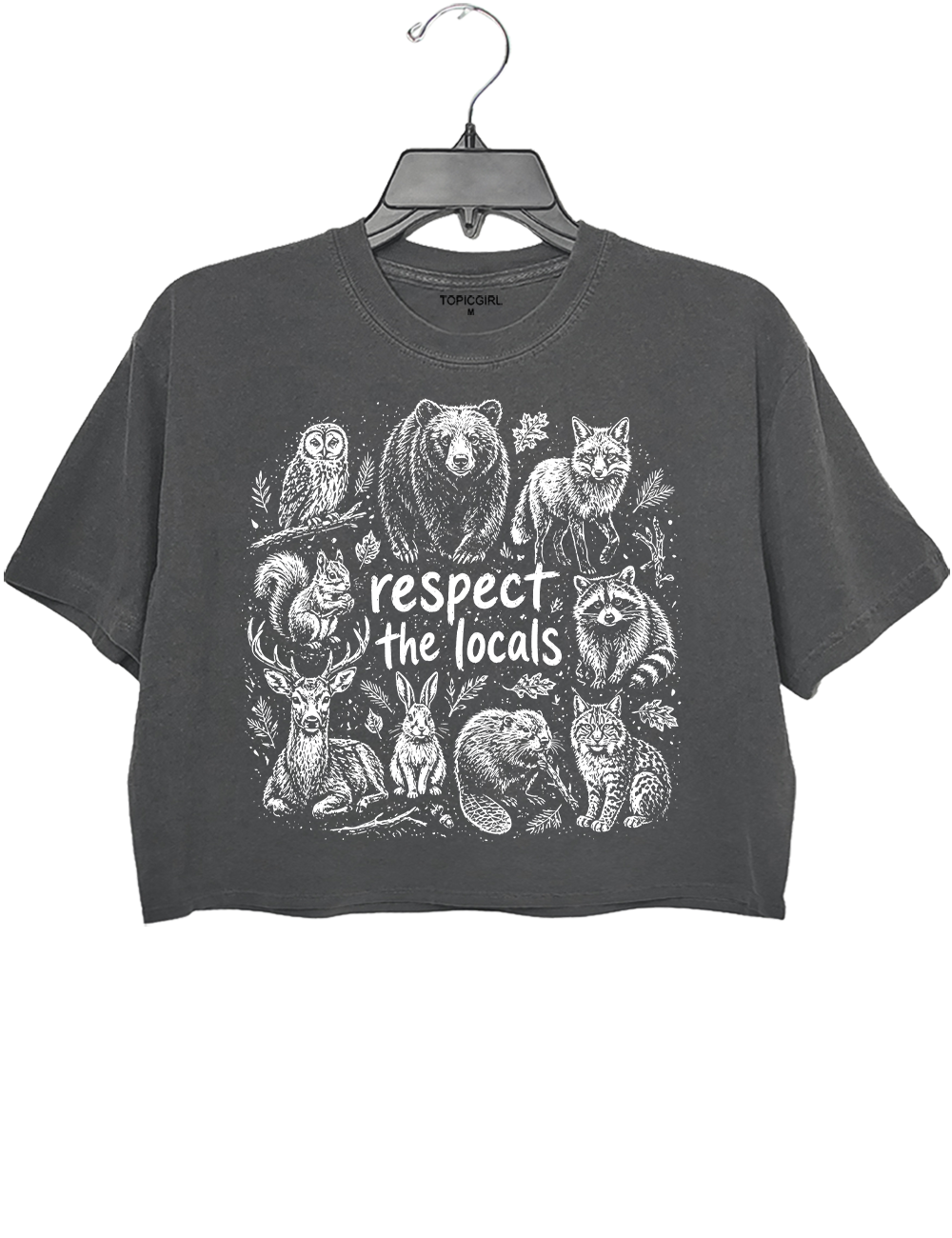 Wildlife Respect The Locals Crop Top