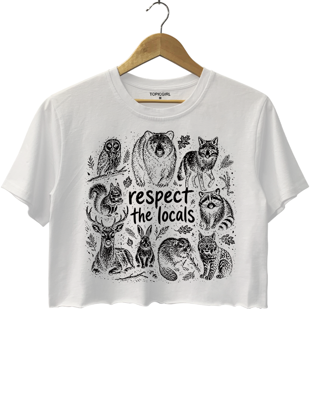 Wildlife Respect The Locals Crop Top