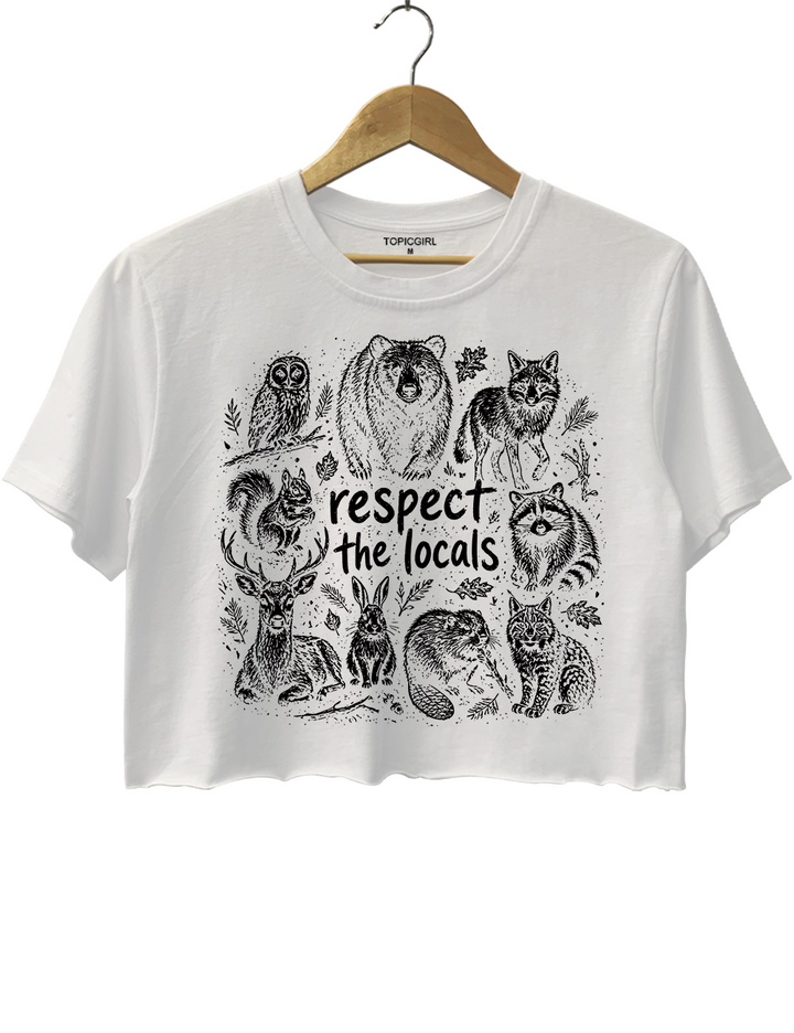 Wildlife Respect The Locals Crop Top