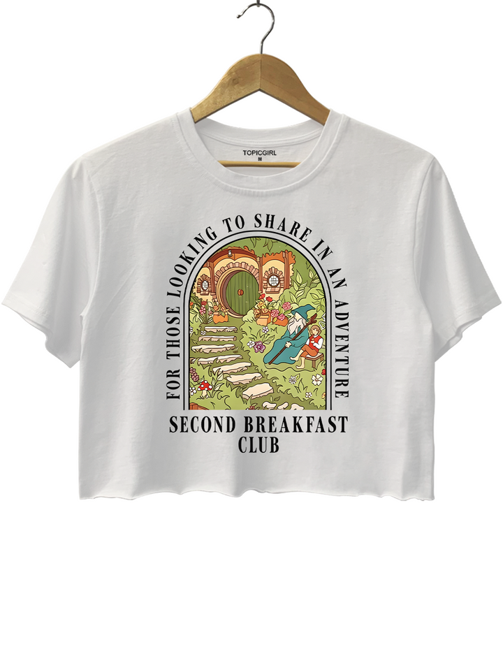 Second Breakfast Club For Those Looking To Share In An Adventure Crop Top