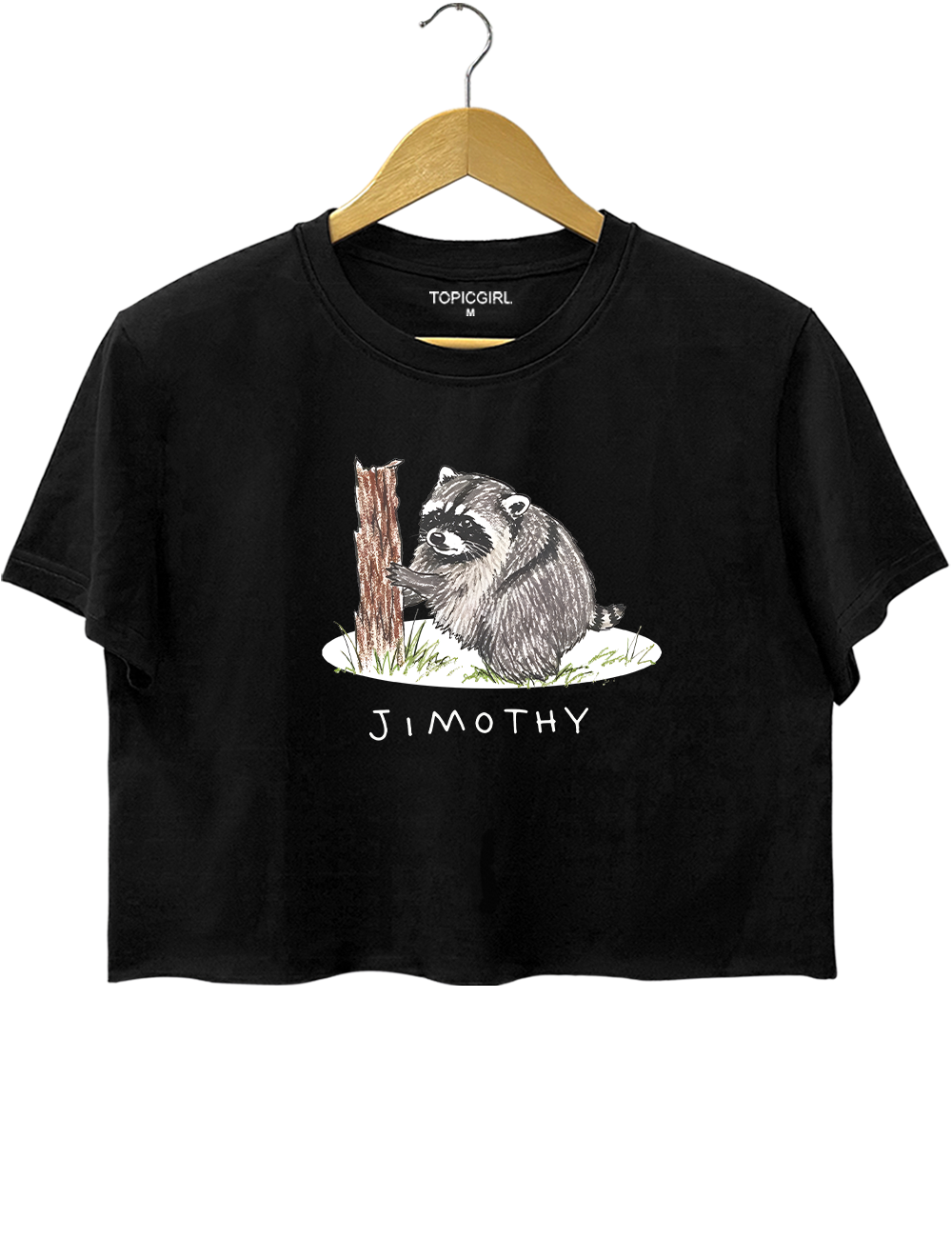 Cute Baby Raccoon Jimothy Crop Top