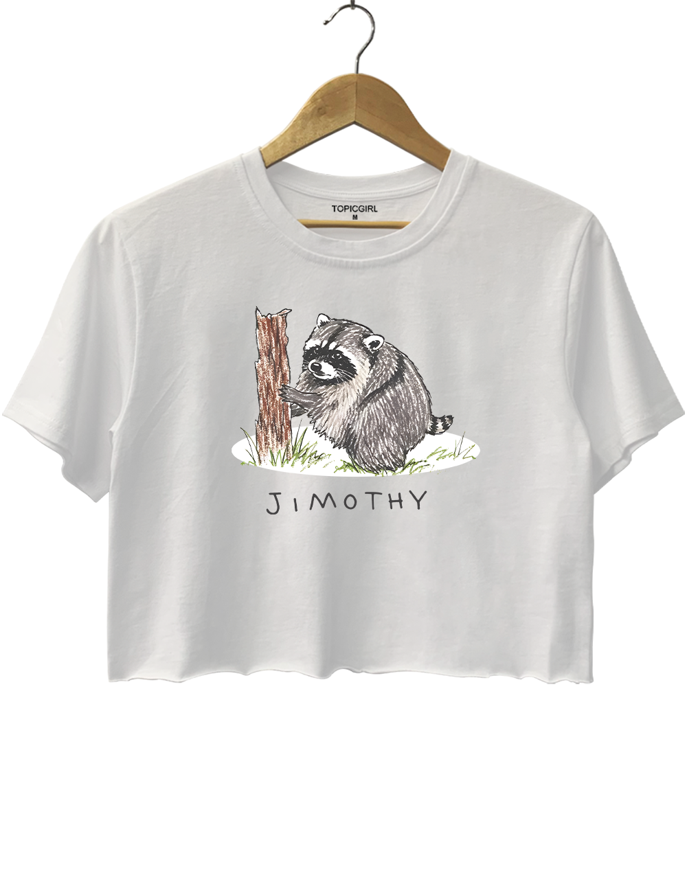 Cute Baby Raccoon Jimothy Crop Top