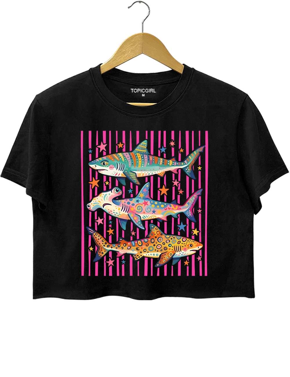 Summer Beach Shark Week Lover Crop Top