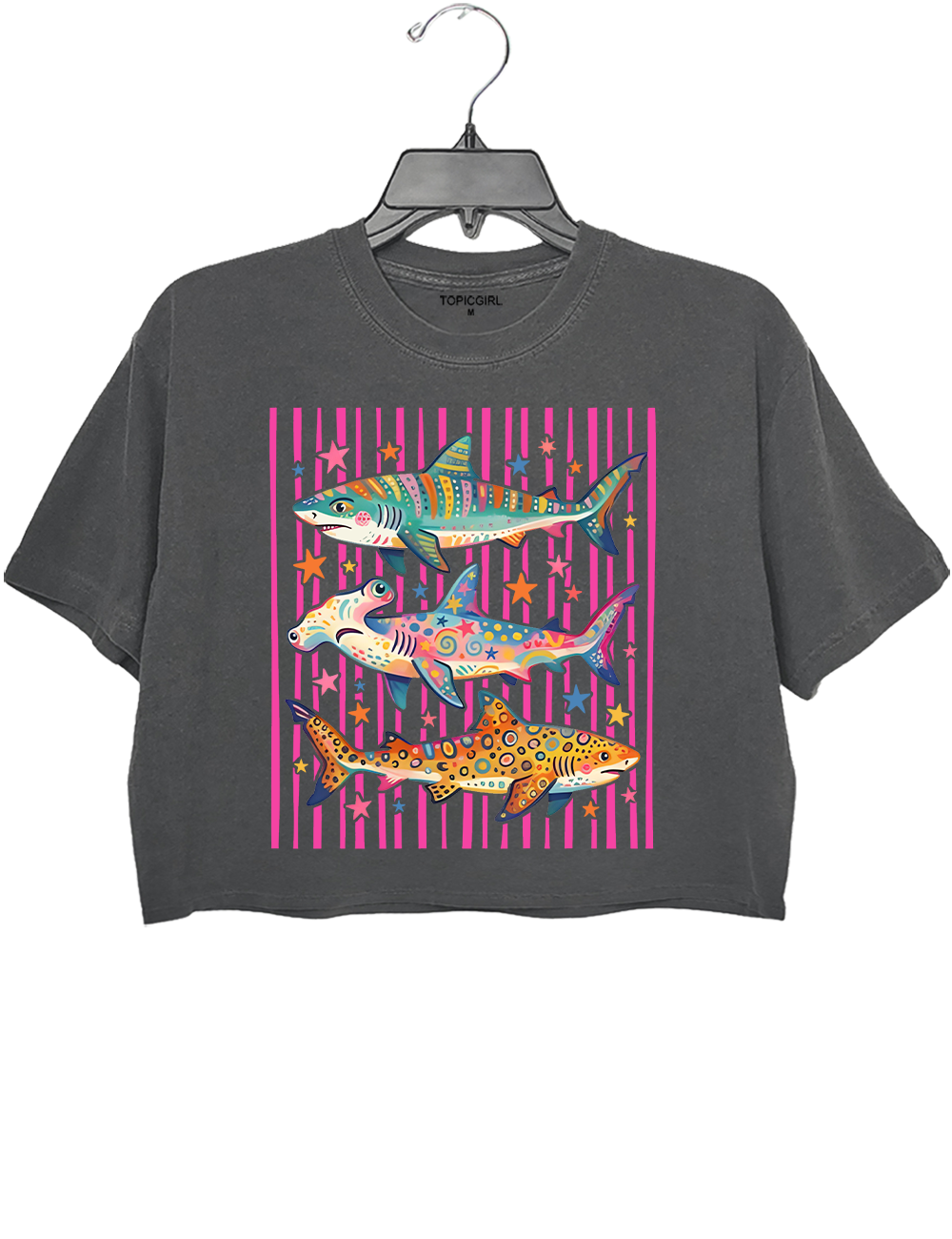 Summer Beach Shark Week Lover Crop Top