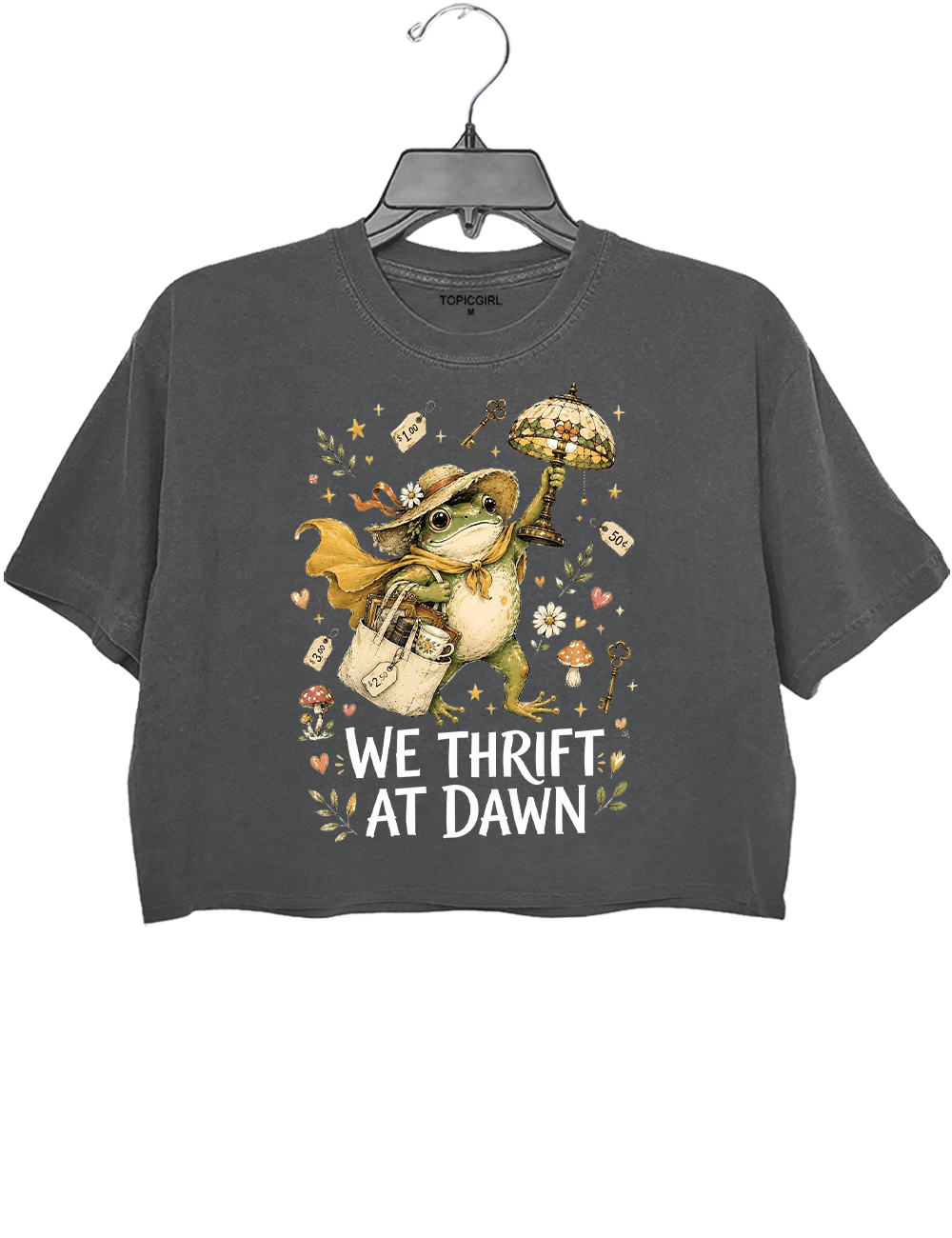 We Thrift At Dawn Crop Top