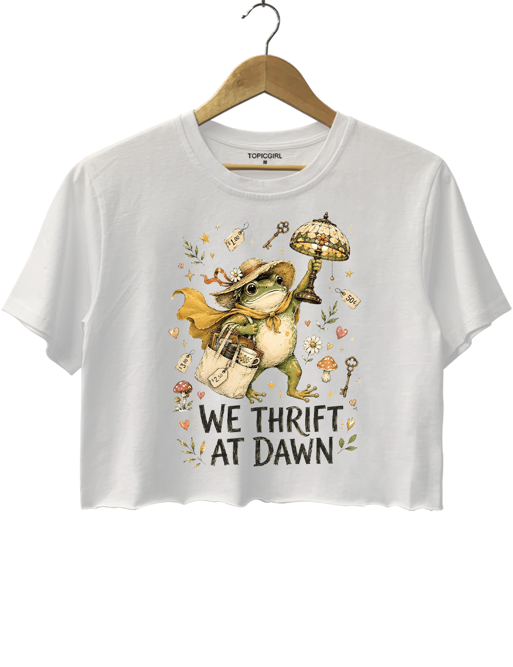 We Thrift At Dawn Crop Top