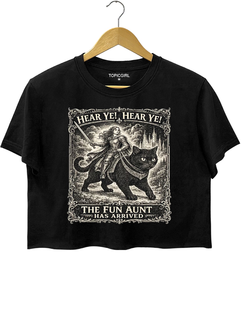 Hear Ye Fun Aunt Has Arrived Crop Top