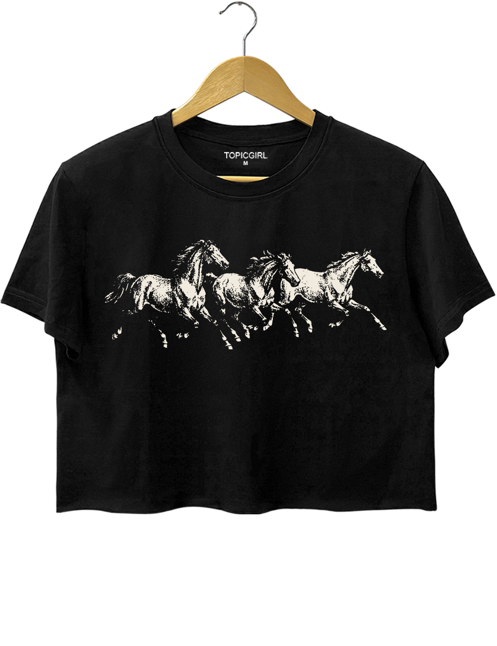 Wild Horses Running Crop Top