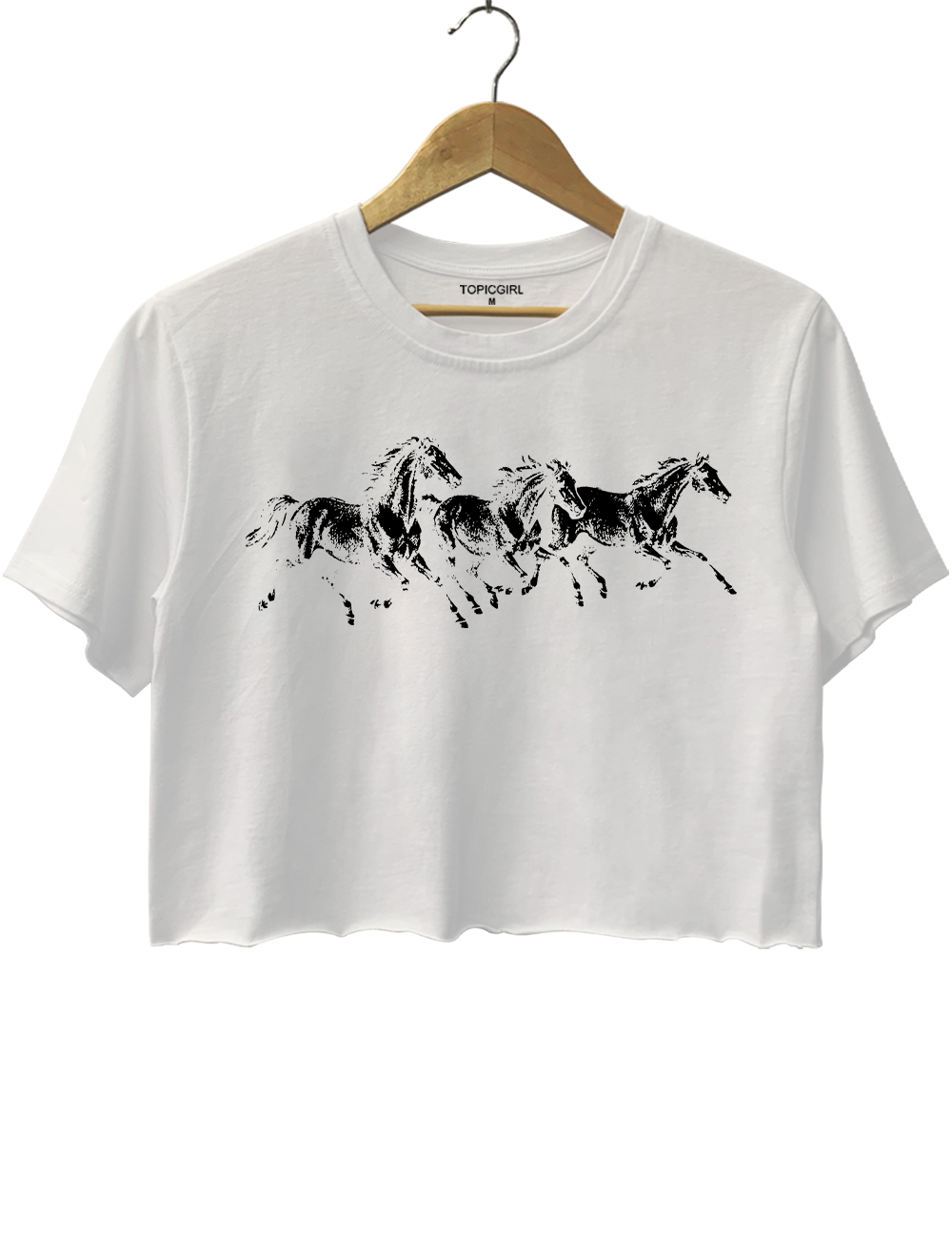 Wild Horses Running Crop Top
