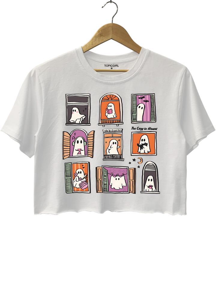 Too Cozy To Haunt Crop Top