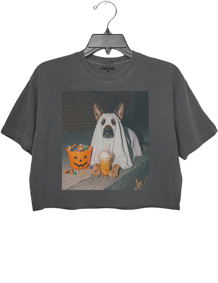 German Shepherd Dog Halloween Crop Top