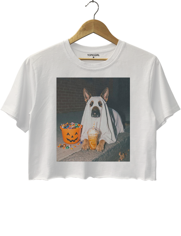 German Shepherd Dog Halloween Crop Top