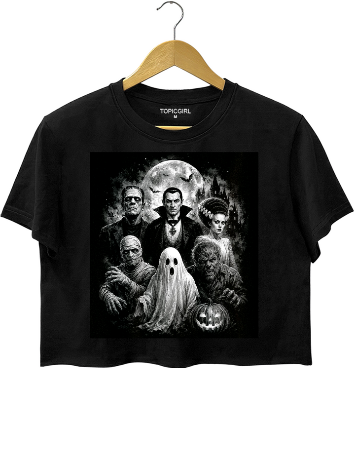 Monsters Halloween Crop Top