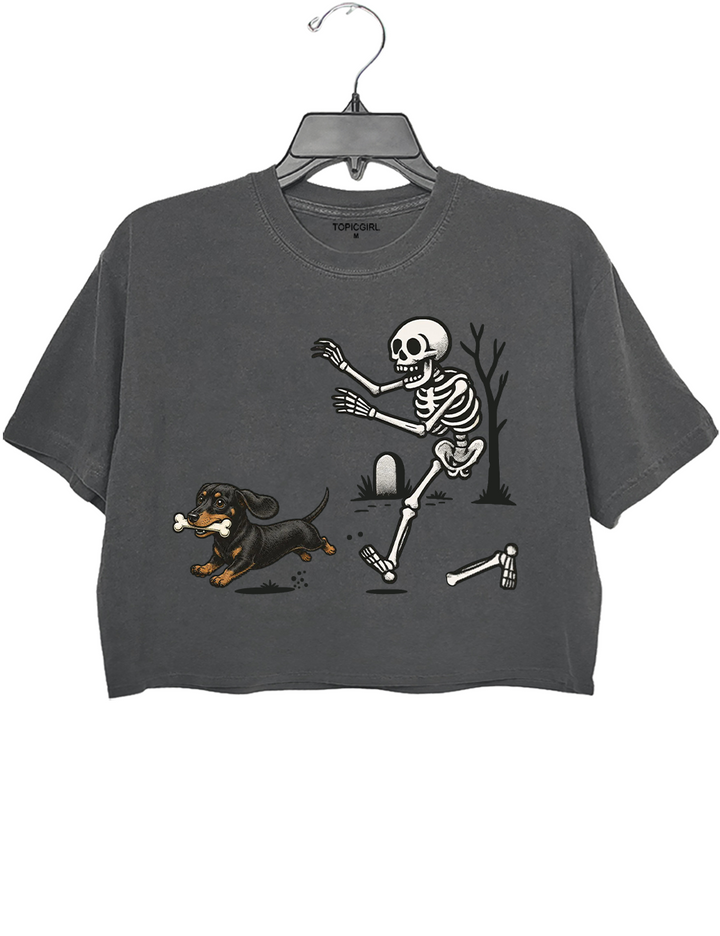 Halloween Dachshund Dog Crop Top
