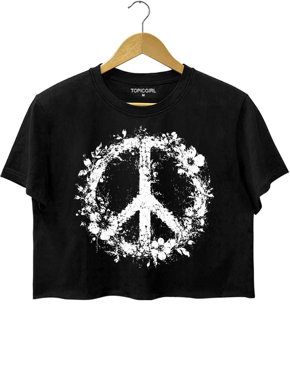Boho Floral Peace Crop Top