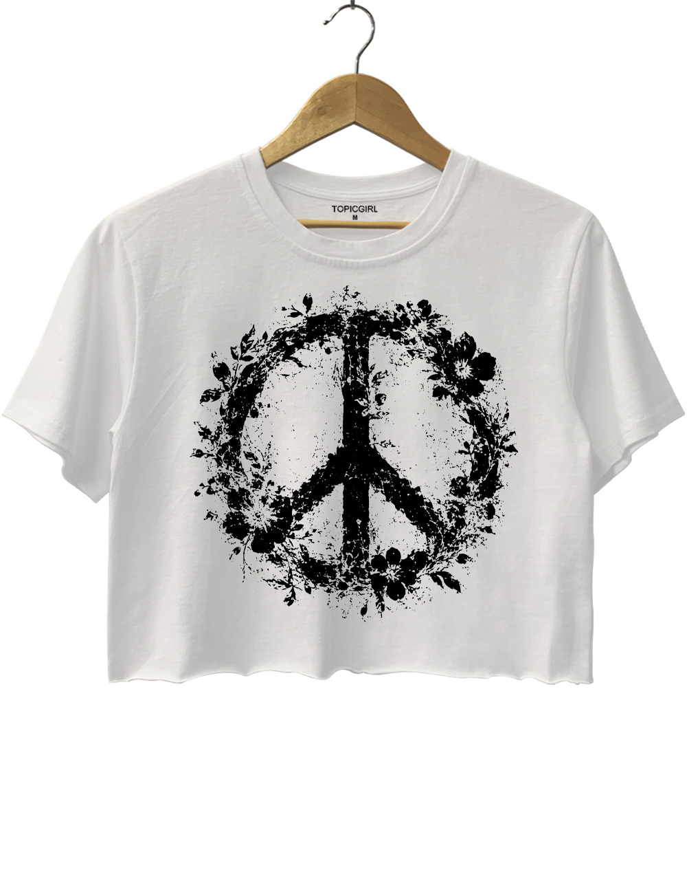 Boho Floral Peace Crop Top