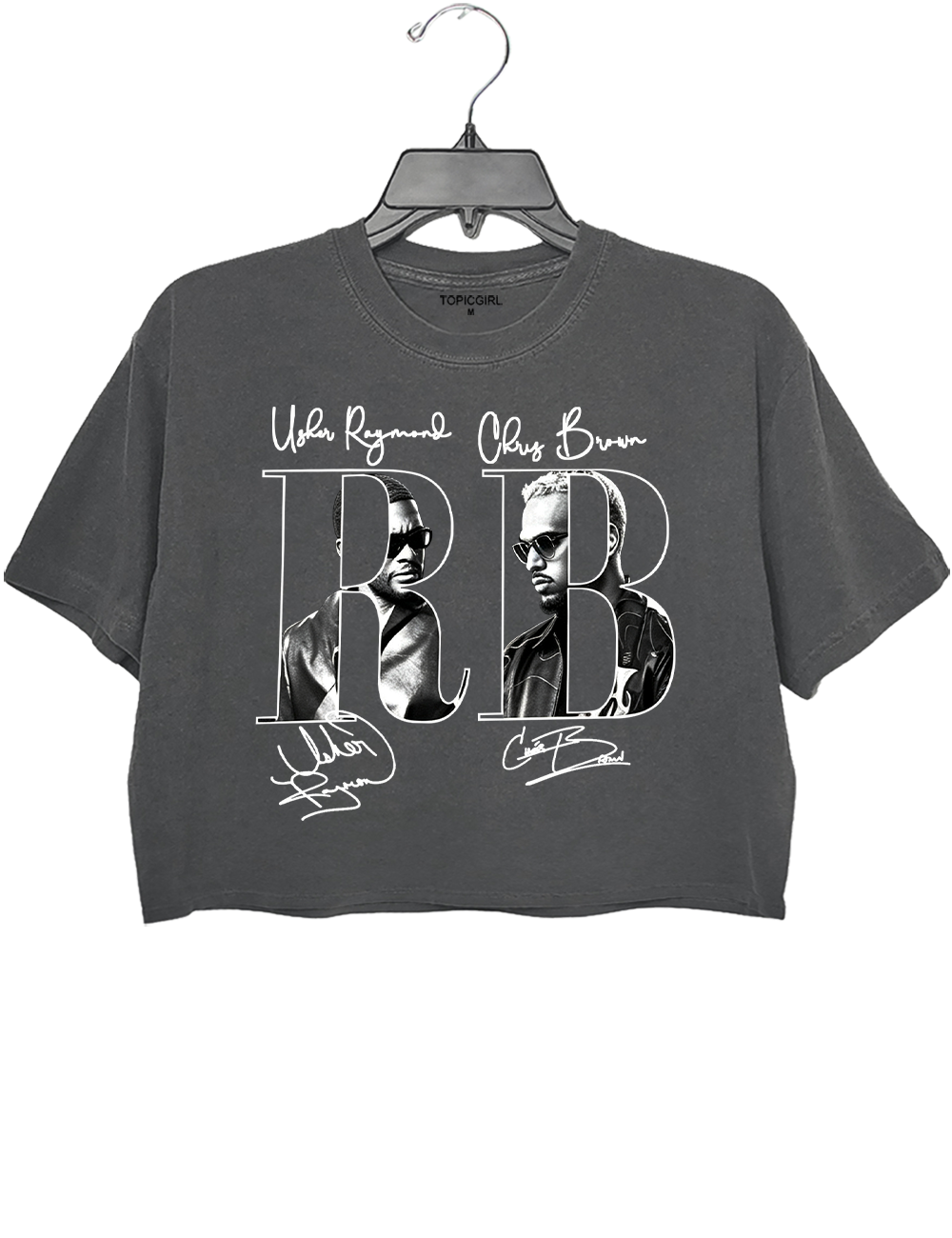 R&amp;B Usher Chris Brown Raymond and Brown Crop Top
