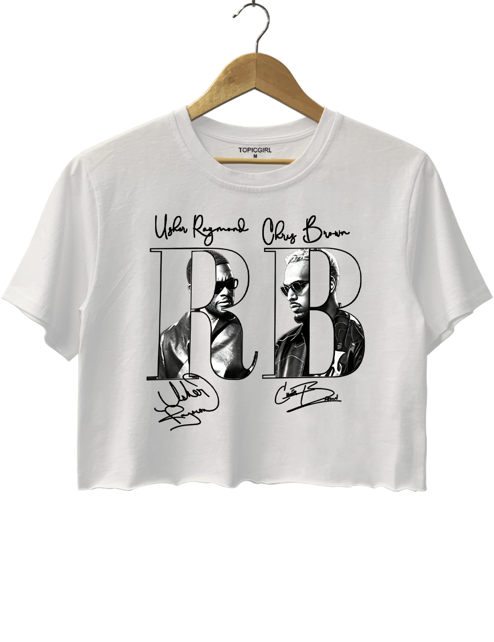 R&amp;B Usher Chris Brown Raymond and Brown Crop Top