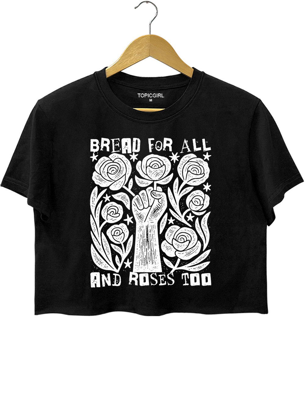 Bread For All and Roses Too Crop Top