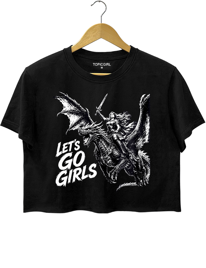 Warrior Woman Dragon Rider Crop Top