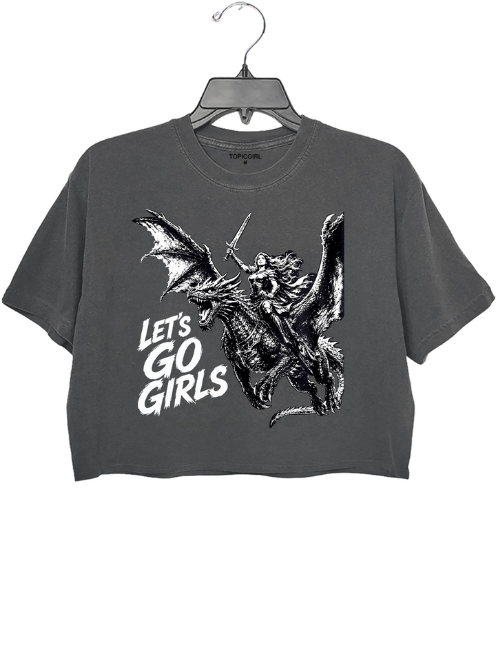 Warrior Woman Dragon Rider Crop Top