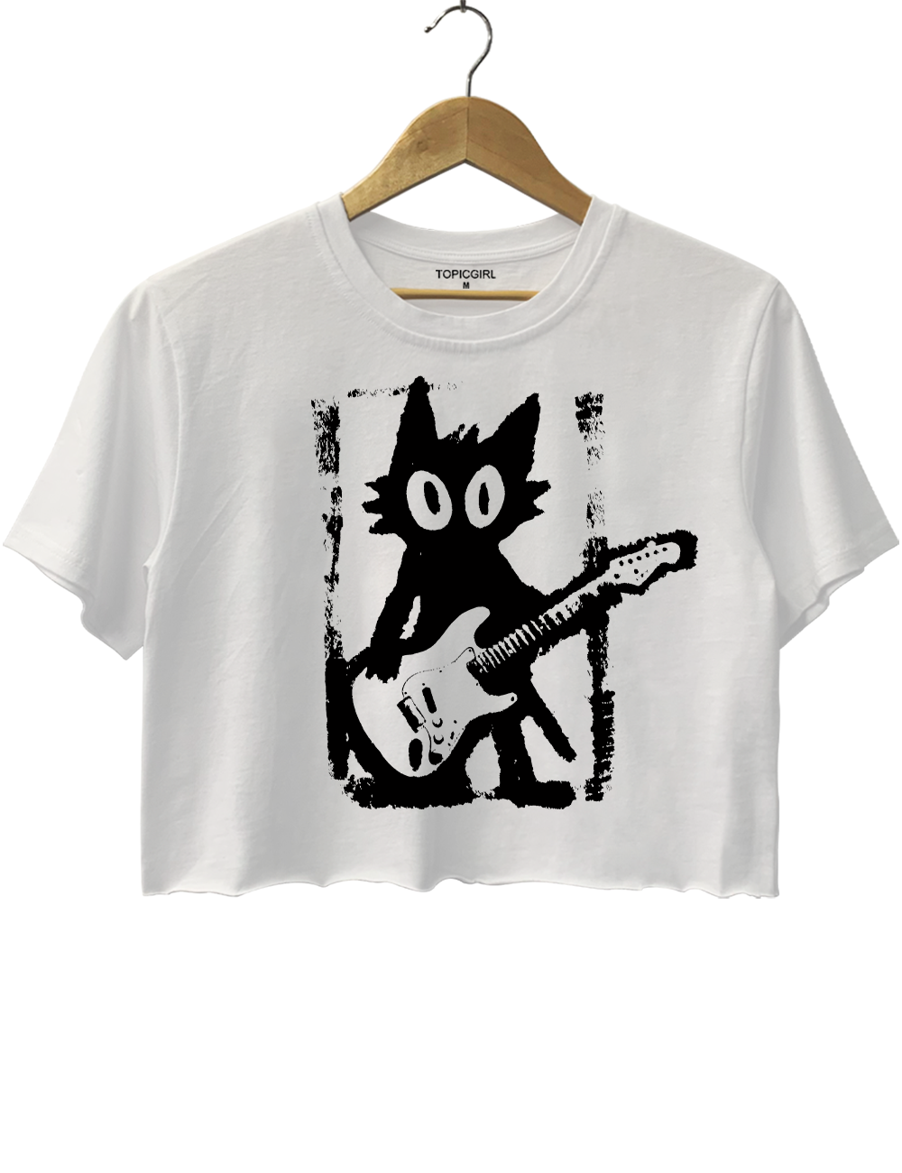 Rock and Roll Cat Crop Top