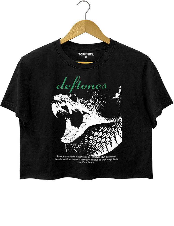 Deftones Snake Crop Top