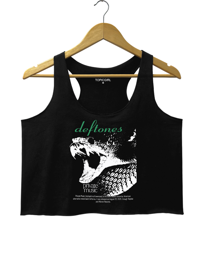 Deftones Snake Crop Tank Top