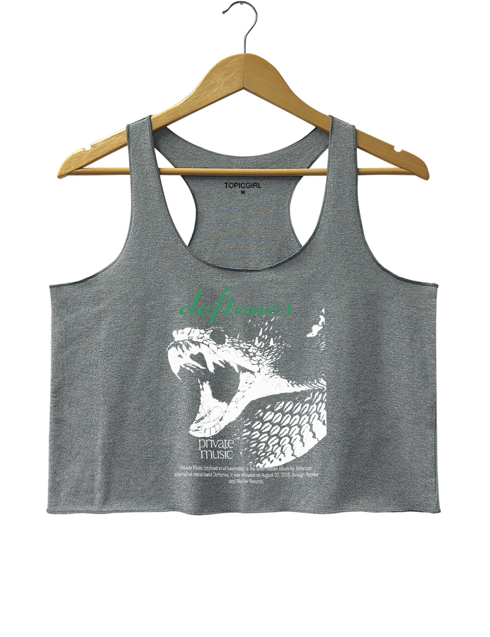 Deftones Snake Crop Tank Top