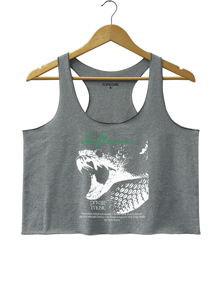 Deftones Snake Crop Tank Top
