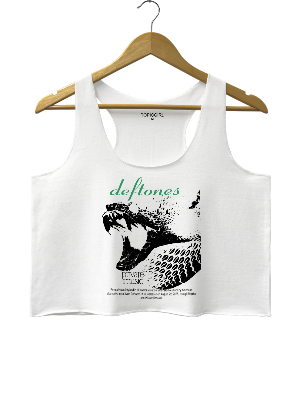Deftones Snake Crop Tank Top