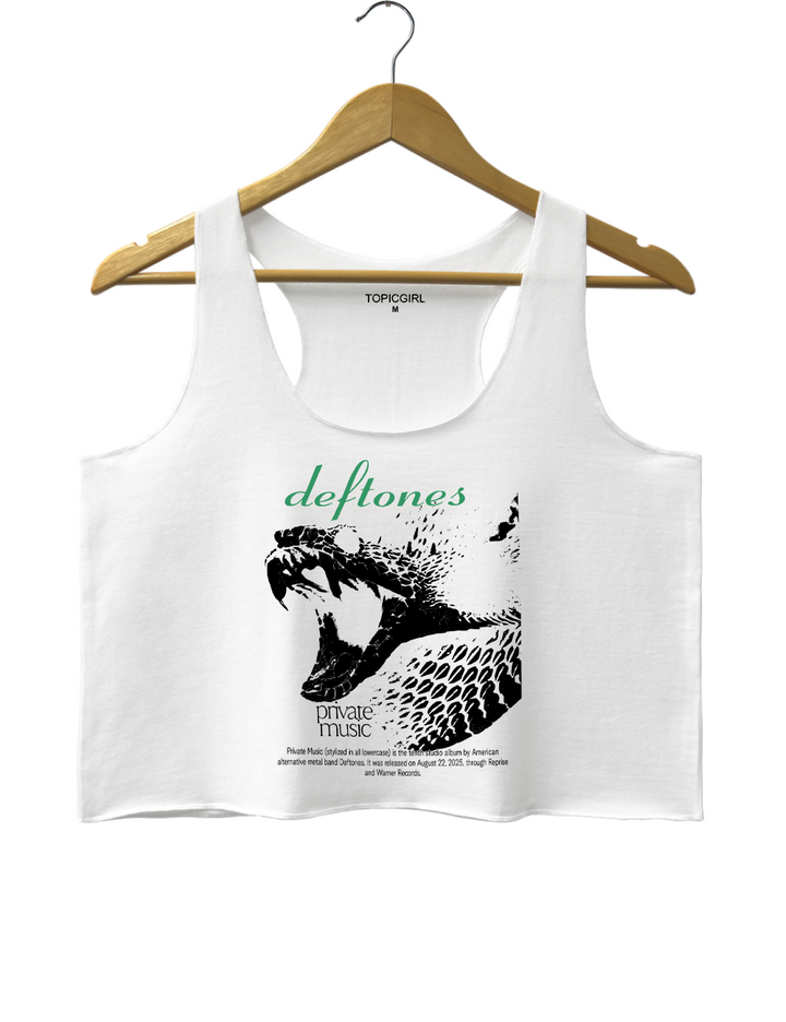 Deftones Snake Crop Tank Top