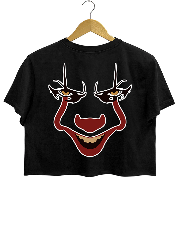 Horror Clown Balloon Crop Top