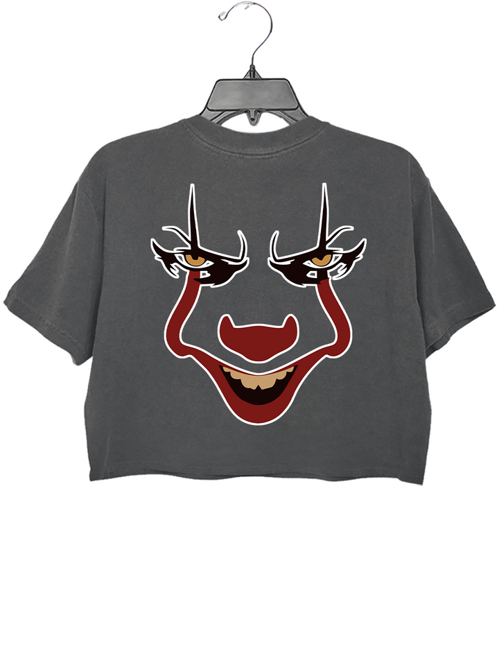 Horror Clown Balloon Crop Top