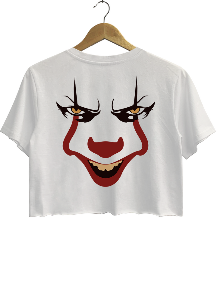 Horror Clown Balloon Crop Top