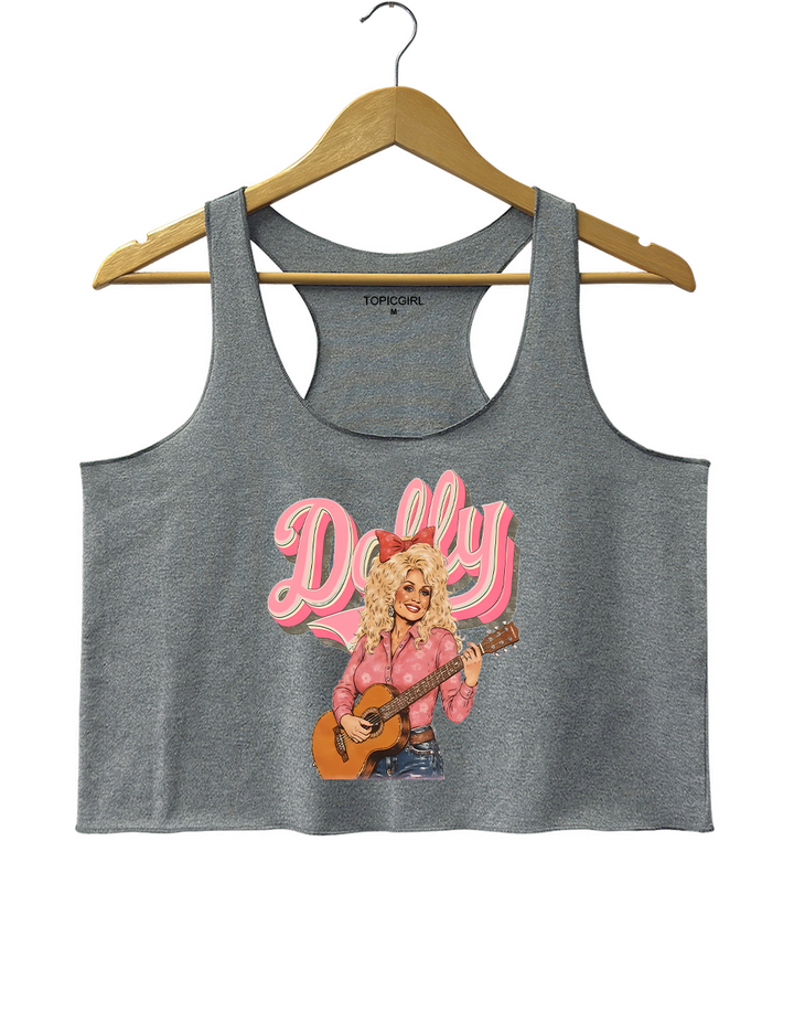Country Music Queen Dolly Crop Tank Top