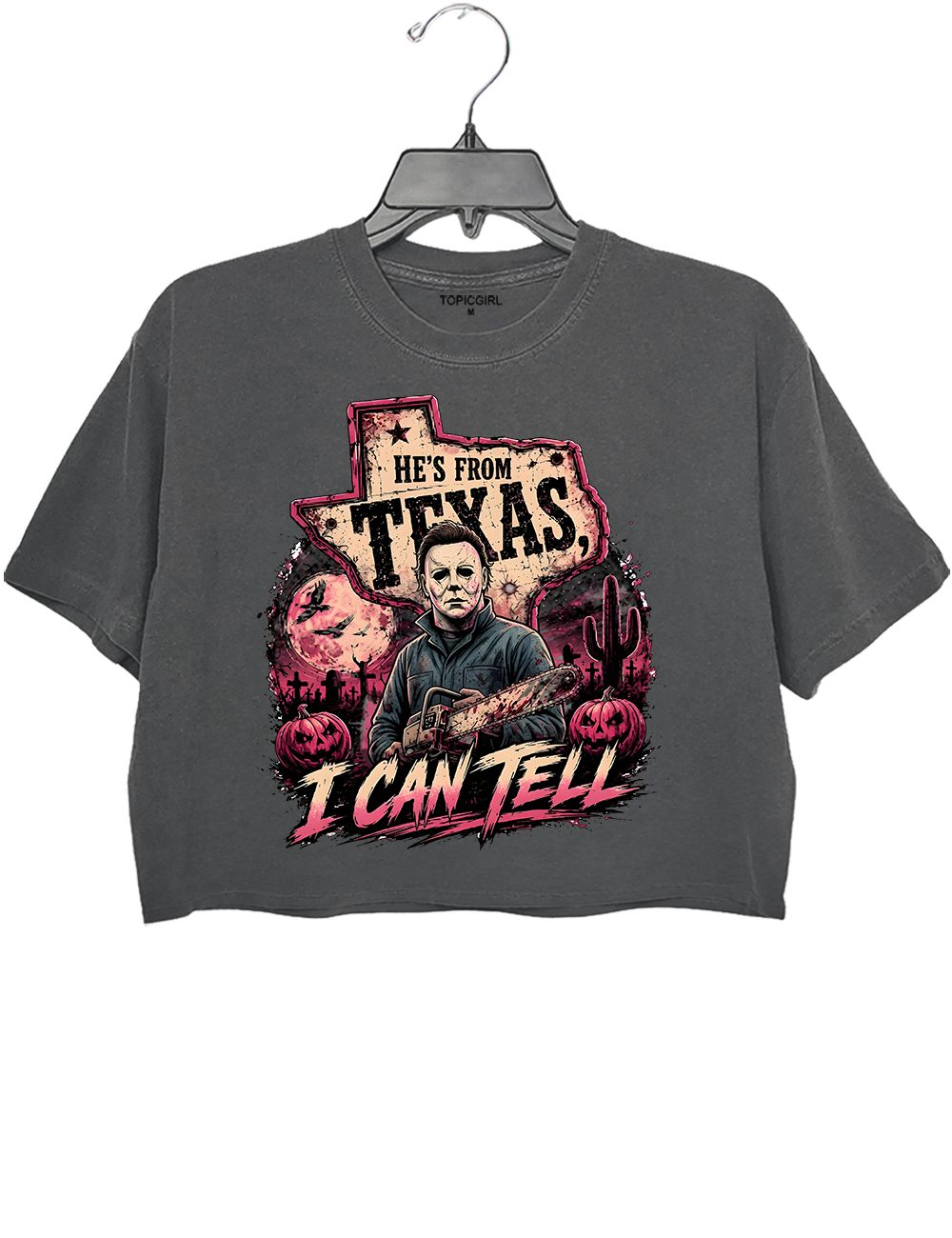 He‘s From Texas I Can Tell Michael Crop Top