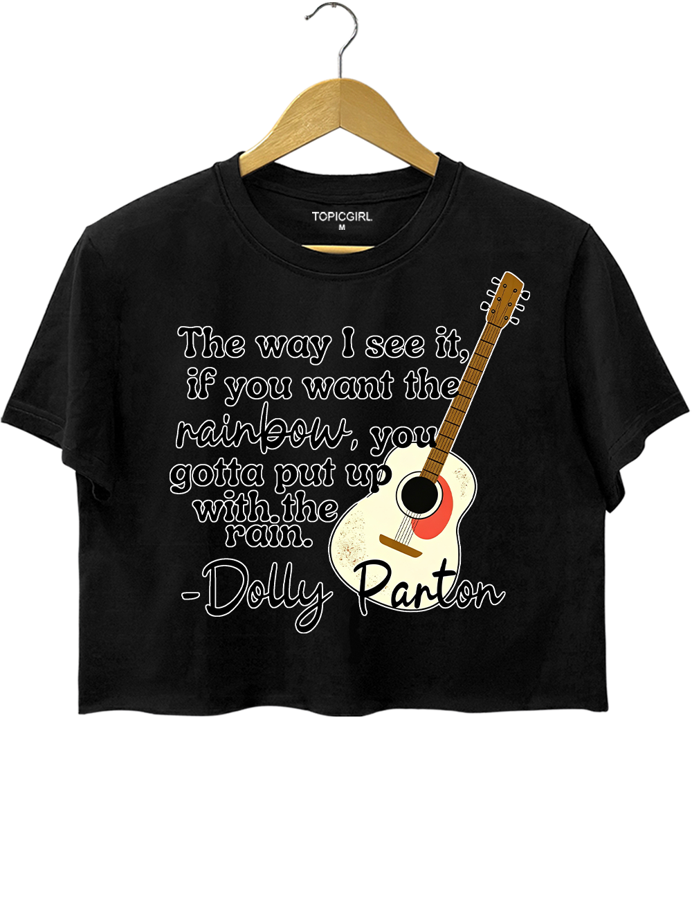 Dolly Parton Quote Crop Top