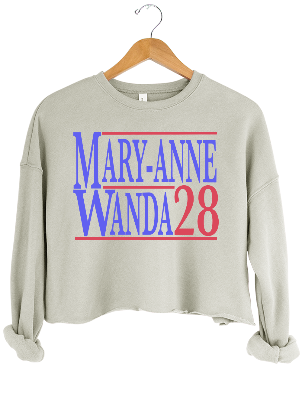 Mary Anne And Wanda for President The Chicks Best Friends Crop Sweatshirt