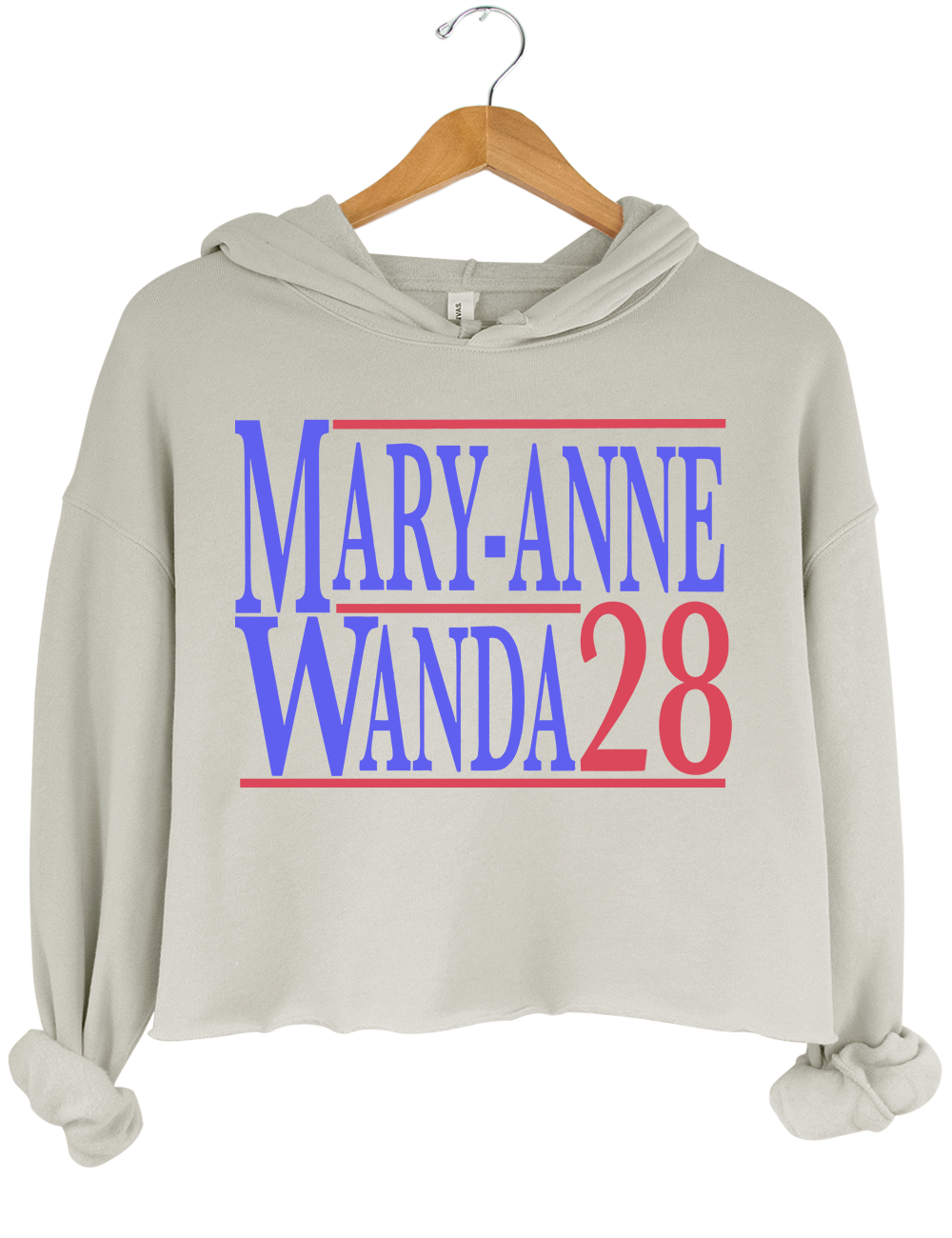Mary Anne And Wanda for President The Chicks Best Friends Crop Hoodie