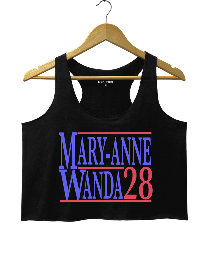 Mary Anne And Wanda for President The Chicks Best Friends Crop Tank Top