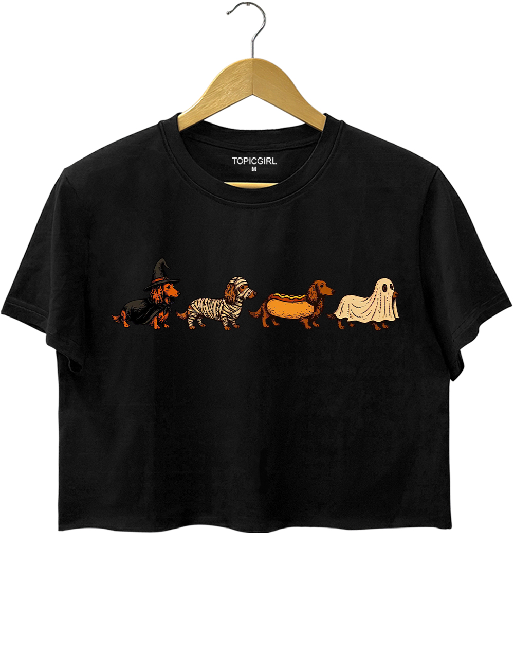Halloween Dachshund Crop Top