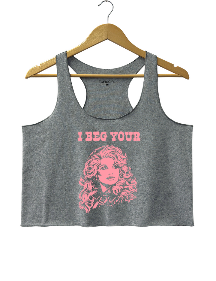 Backwoods Barbie I Beg Your Parton Crop Tank Top