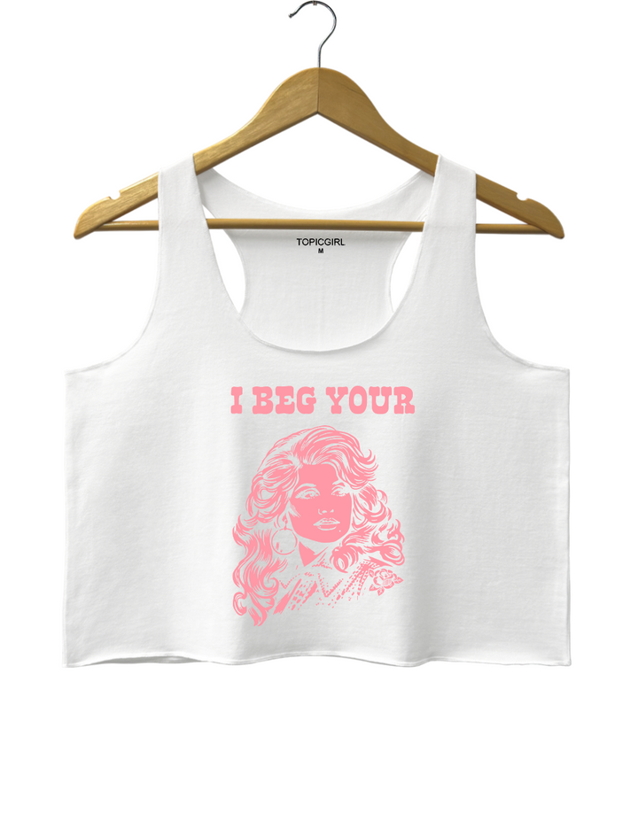 Backwoods Barbie I Beg Your Parton Crop Tank Top