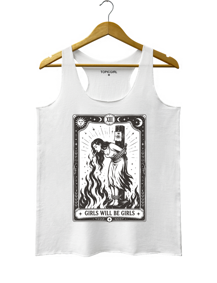 Girls Will Be Girls Witch With Sigarete Tank Top