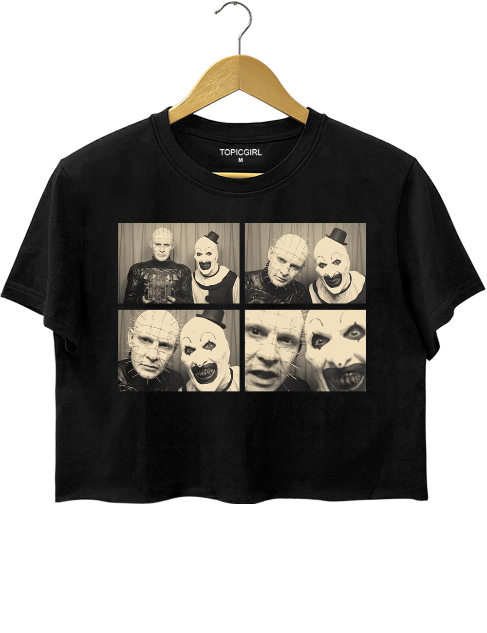 Art the Clown &amp; Pinhead Photo Booth Crop Top