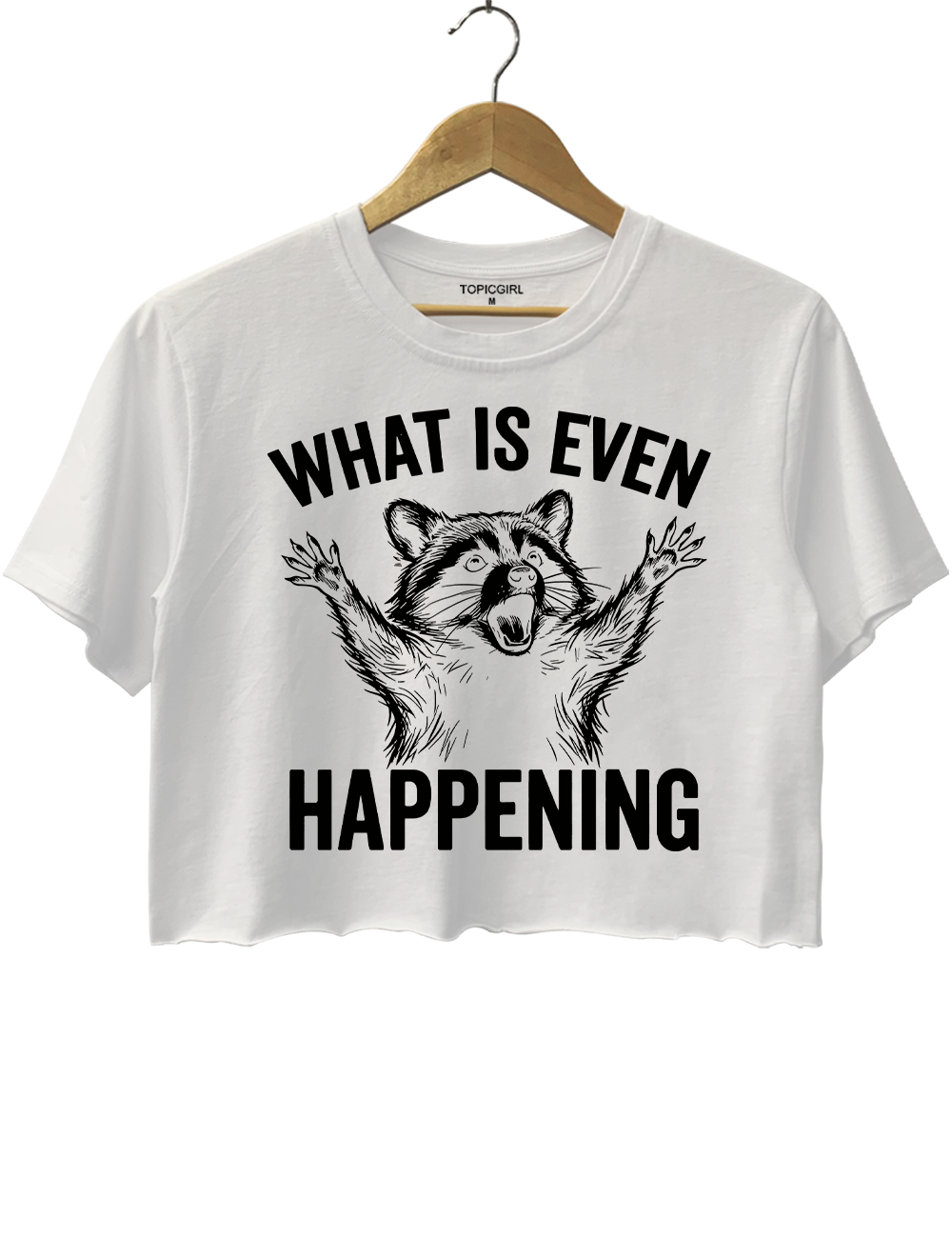 What Is Even Happening Raccoon Crop Top