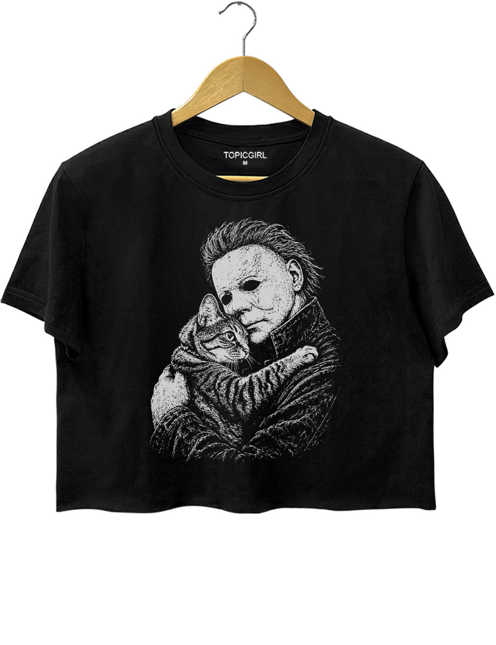 Michael Myers Love Cat Crop Top