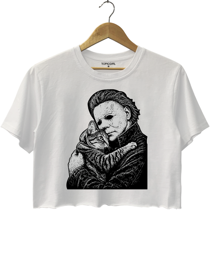 Michael Myers Love Cat Crop Top