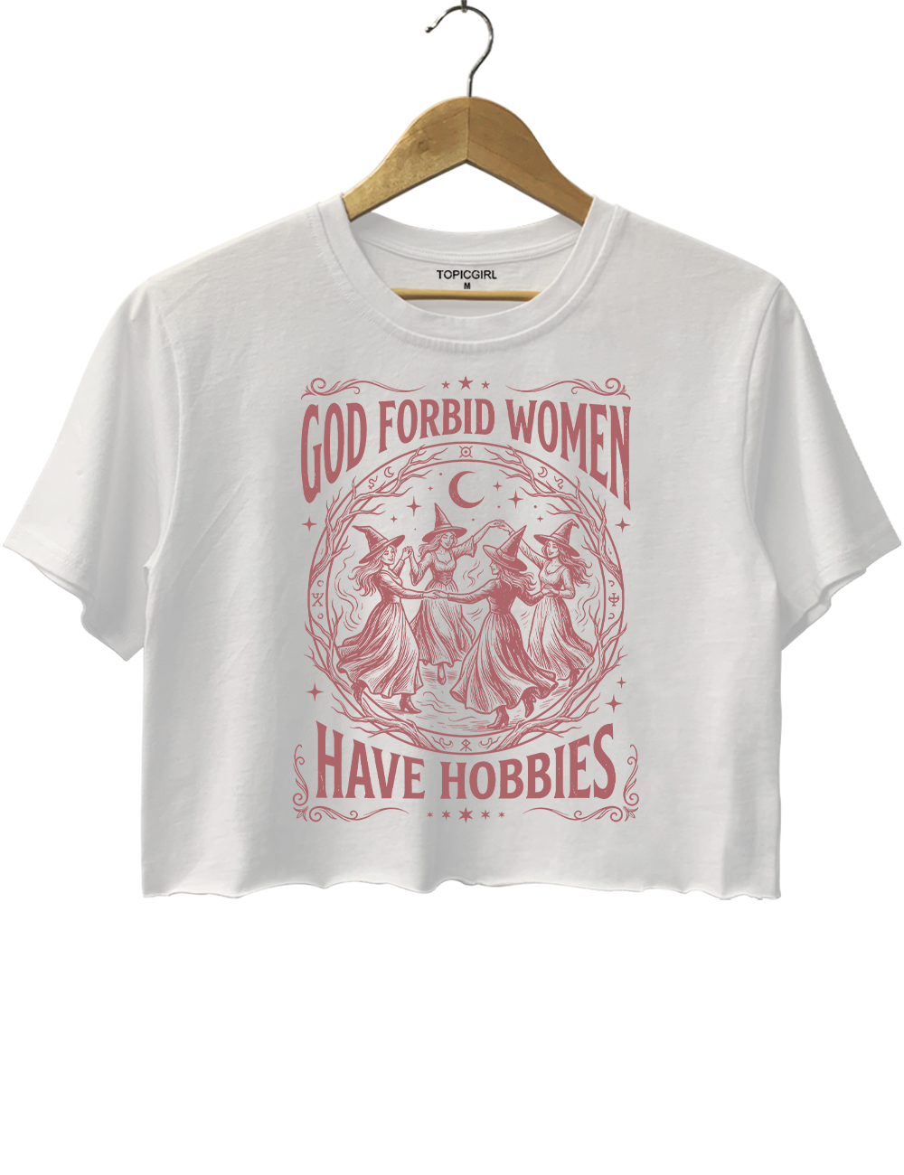 God Forbid Women Have Hobbies Salem Witch 1692 Crop Top